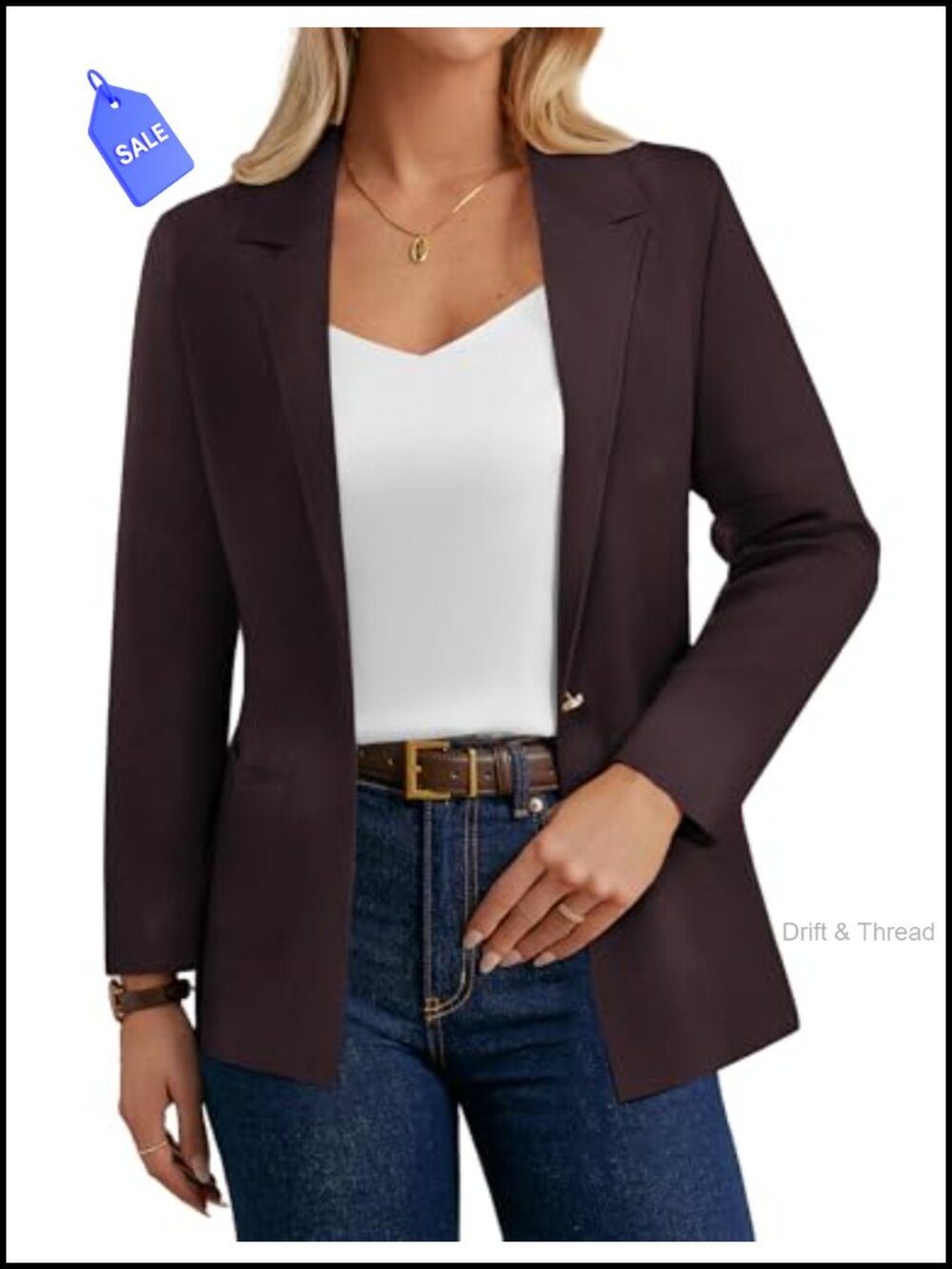 GRACE KARIN Sweater Blazer Women Business Casual Long Sleeve Open Front